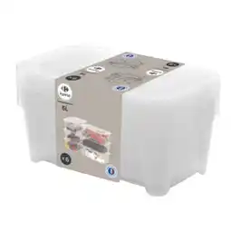 CARREFOUR HOME Lot de 6 boîtes en plastique - 6L