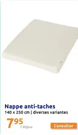 Action Nappe anti-taches offre