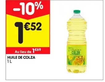 Leader Price Huile de colza offre