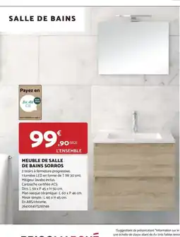 Bricomarché MEUBLE DE SALLE DE BAINS SORROS offre