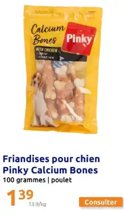 Action Pinky Friandises pour chien Calcium Bones offre