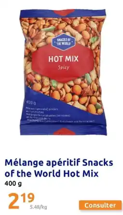 Action Mélange apéritif Snacks of the World Hot Mix offre