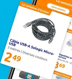 Action Câble USB-A Sologic Micro-USB offre