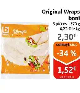 Colruyt boni Original Wraps offre