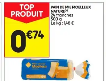 Leader Price Pain de mie moelleux offre