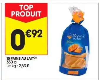 Leader Price 10 pains au lait offre