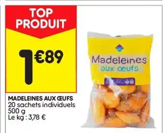 Leader Price Madeleines aux œufs offre