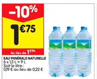Leader Price Eau minérale naturelle offre