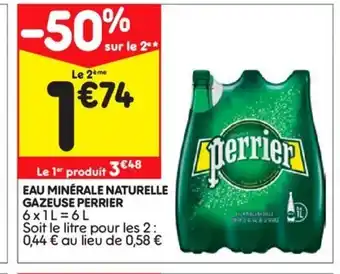 Leader Price Eau minérale naturelle offre