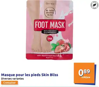 Action Masque pour les pieds Skin Bliss offre