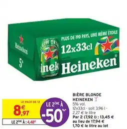 Intermarché BIÈRE BLONDE HEINEKEN I 5% vol. offre