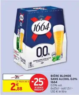 Intermarché BIÈRE BLONDE SANS ALCOOL 0.0% offre