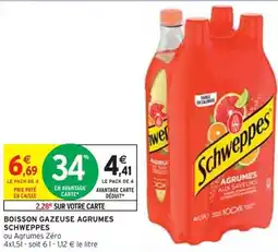 Intermarché BOISSON GAZEUSE AGRUMES SCHWEPPES offre