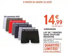 Intermarché LOT DE 7 BOXERS SANS COUTURE REDSKINS offre