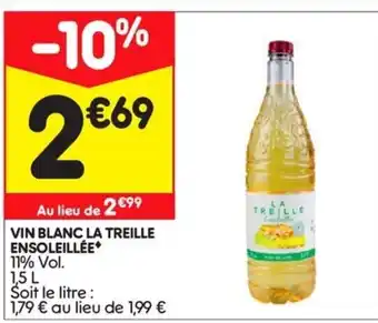 Leader Price Vin blanc la treille offre