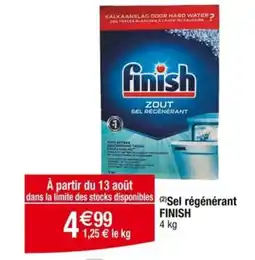 Cora x Carrefour Sel régénérant FINISH 4 kg offre