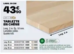 TABLETTE EN CHÊNE