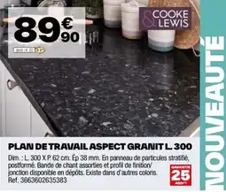 Brico Dépôt PLAN DE TRAVAIL ASPECT GRANIT L. 300 offre