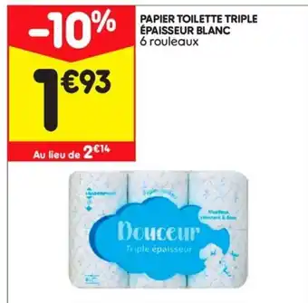 Leader Price Papier toilette triple offre