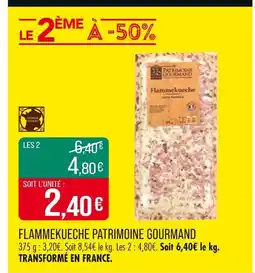 Match PATRIMOINE GOURMAND FLAMMEKUECHE offre