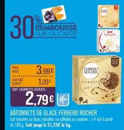 Match FERRERO ROCHER BÂTONNETS DE GLACE offre