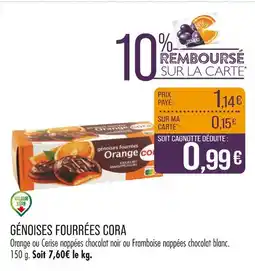 Match CORA GÉNOISES FOURRÉES offre