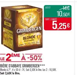 Match GRIMBERGEN BIÈRE D’ABBAYE offre