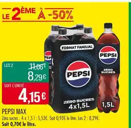 Match PEPSI MAX offre