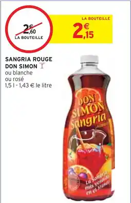 Intermarché DON SIMON SANGRIA ROUGE offre