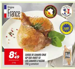 LES CANARDS D'AUZAN CUISSE DE CANARD CRUE IGP SUD-OUEST X2