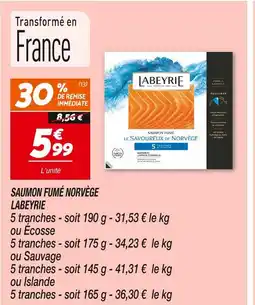 Netto LABEYRIE SAUMON FUMÉ NORVÈGE offre