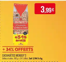 Match MENGUY’S CACAHUÈTES offre