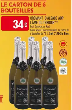 Match L'ÂME DU TERROIR CRÉMANT D’ALSACE AOP offre