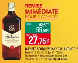 Match BALLANTINE’S BLENDED SCOTCH WHISKY offre