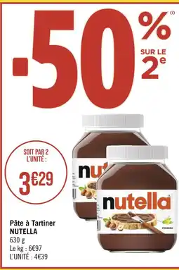 Géant Casino NUTELLA Pâte à Tartiner offre