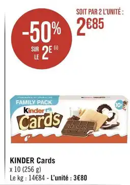 Géant Casino KINDER Cards offre