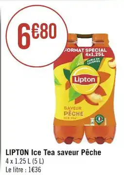 Géant Casino LIPTON Ice Tea saveur Pêche offre
