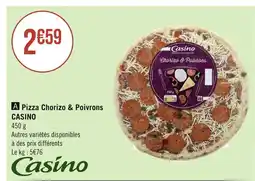 Géant Casino Casino Pizza Chorizo & Poivrons offre