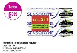 Géant Casino SENSODYNE Dentifrice soin blancheur naturelle offre