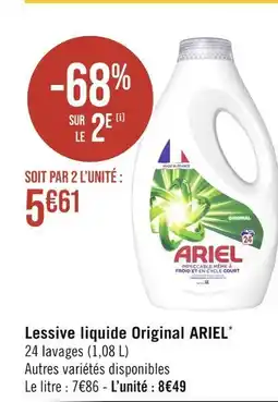 Géant Casino ARIEL Lessive liquide Original offre