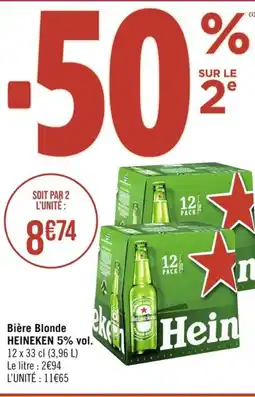 Géant Casino Bière Blonde HEINEKEN 5% vol. offre