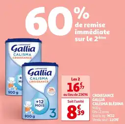 Auchan CROISSANCE GALLIA CALISMA BLÉDINA offre