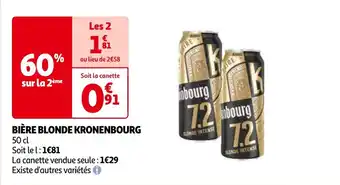 Auchan BIÈRE BLONDE KRONENBOURG offre