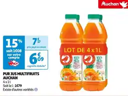 Auchan PUR JUS MULTIFRUITS AUCHAN offre