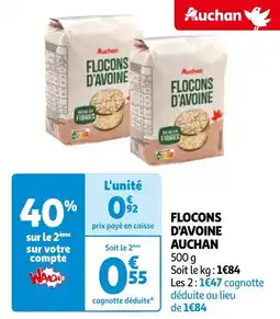 Auchan FLOCONS D'AVOINE AUCHAN offre