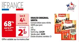 Auchan KNACKI ORIGINAL HERTA offre