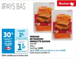 Auchan FROMAGE EN TRANCHES MIMOLETTE AUCHAN offre