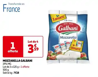 Auchan MOZZARELLA GALBANI offre