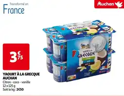 Auchan YAOURT À LA GRECQUE AUCHAN offre