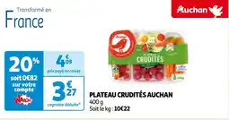 Auchan PLATEAU CRUDITÉS AUCHAN offre
